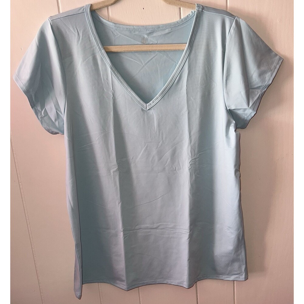 Eleven by Venus Williams Match Point Short Sleeve Crystal Blue Women’s Size L